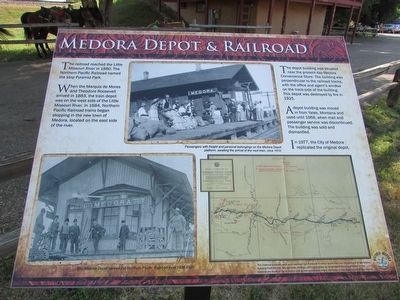 Medora Depot & Railroad Marker image. Click for full size.