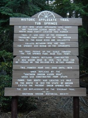 Historic Applegate Trail Marker image. Click for full size.