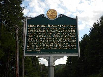 Montpelier Recreation Field Marker image. Click for full size.