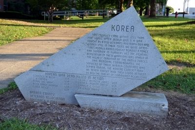Barren County Korean Conflict Memorial image. Click for full size.