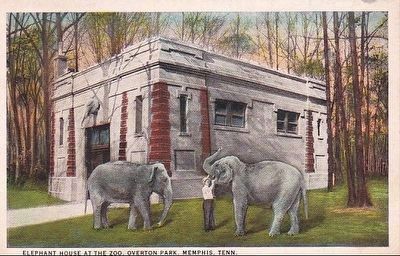 <i>Elephant House at the Zoo, Overton Park, Memphis, Tenn.</i> image. Click for full size.
