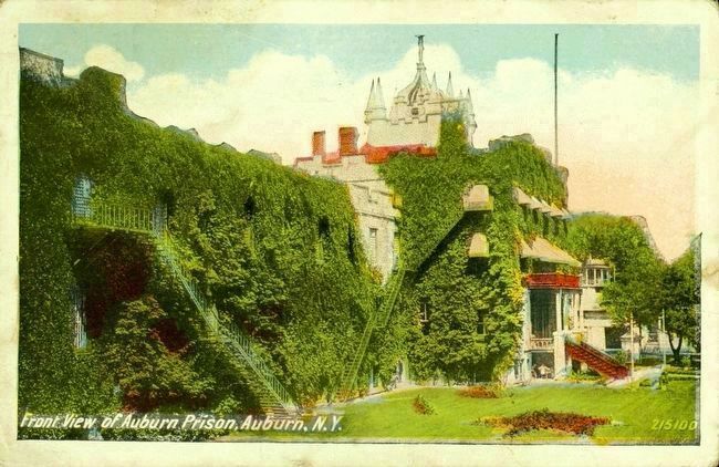 <i>Front View of Auburn Prison, Auburn, N.Y.</i> image. Click for full size.