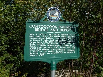 Contoocook Railroad Bridge and Depot Marker image. Click for full size.