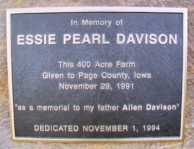 Essie Pearl Davison Marker image. Click for full size.