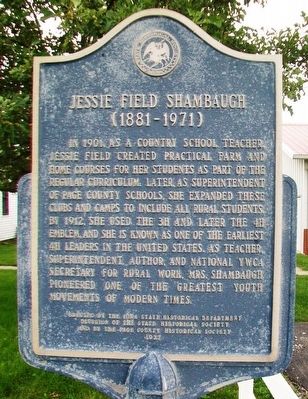 Jessie Field Shambaugh Marker image. Click for full size.
