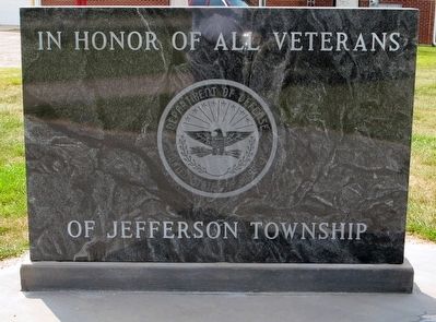 Jefferson Township Veterans Memorial Marker image. Click for full size.