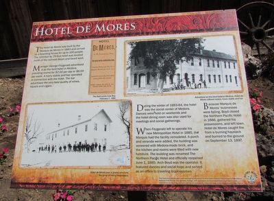Hotel de Mores Marker image. Click for full size.