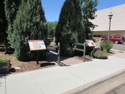 Markers in Medora. Click for full size. Markers in Medora image. Click for full size.