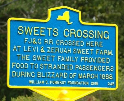 Sweets Crossing Marker. Click for full size. Sweets Crossing Marker image. Click for full size.