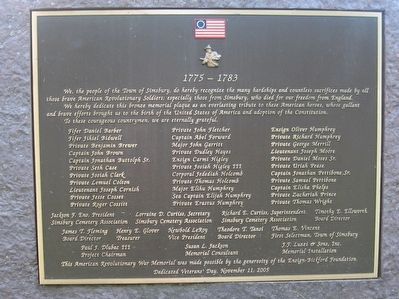 Simsbury Revolutionary War Memorial. Click for full size. Simsbury Revolutionary War Memorial image. Click for full size.
