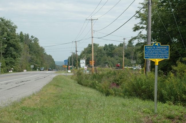 Sweets Crossing Marker. Click for full size. Sweets Crossing Marker image. Click for full size.