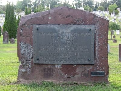 First Meeting House In Simsbury Marker image. Click for full size.