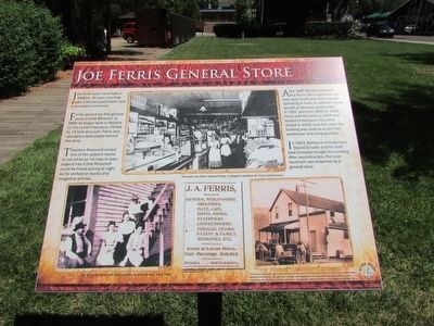 Joe Ferris General Store Marker. Click for full size. Joe Ferris General Store Marker image. Click for full size.