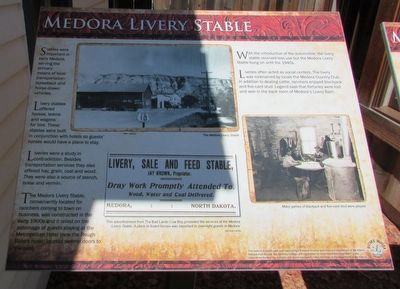 Medora Livery Stable Marker image. Click for full size.