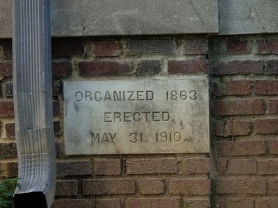 First Congregational Church Cornerstone image. Click for full size.