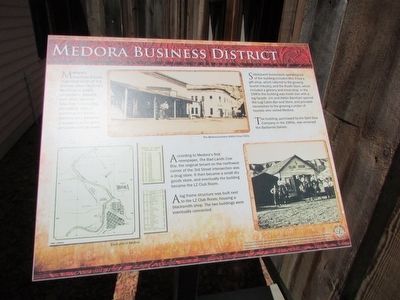 Medora Business District Marker image. Click for full size.