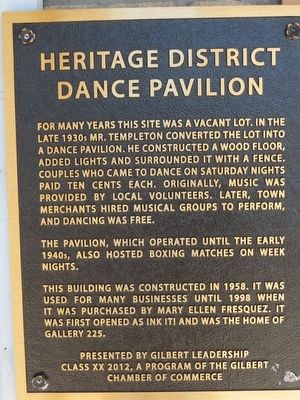 Dance Pavilion Marker. Click for full size. Dance Pavilion Marker image. Click for full size.