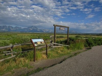 Marker in Grand Teton National Park. Click for full size. Marker in Grand Teton National Park image. Click for full size.