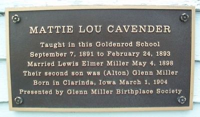 Mattie Lou Cavender Marker image. Click for full size.