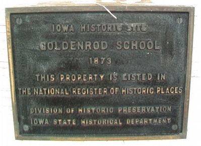 Goldenrod School NRHP Marker image. Click for full size.