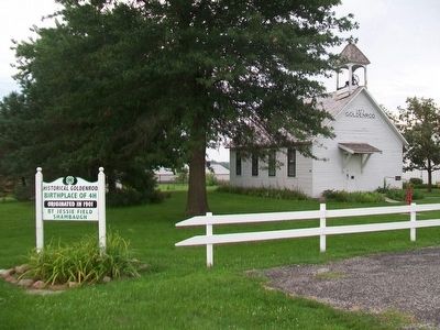 Historical Goldenrod School and Marker image. Click for full size.