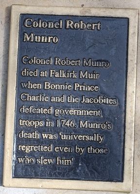 Colonel Robert Munro Marker image. Click for full size.