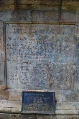 Colonel Robert Munro Tomb Inscription image. Click for full size.