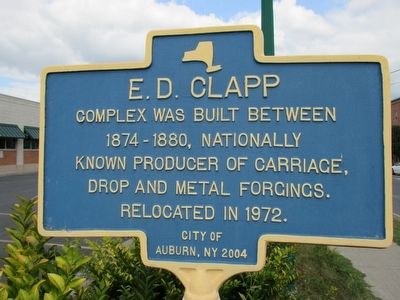 E.D. Clapp Marker. Click for full size. E.D. Clapp Marker image. Click for full size.