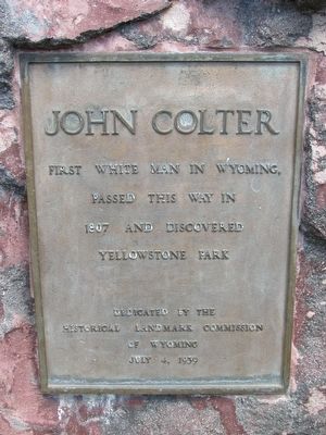 John Colter Marker. Click for full size. John Colter Marker image. Click for full size.