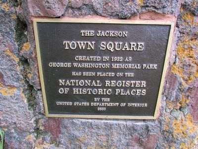 The Jackson Town Square Marker image. Click for full size.