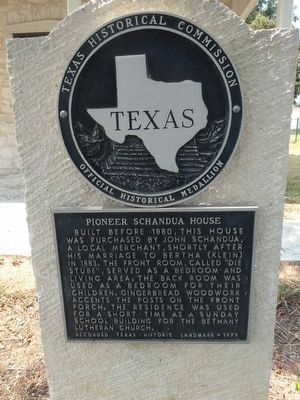 Pioneer Schandua House Marker. Click for full size. Pioneer Schandua House Marker image. Click for full size.