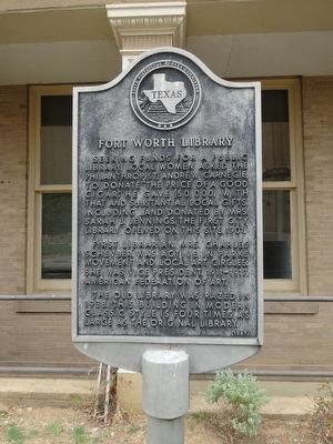 Fort Worth Library Marker image. Click for full size.