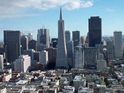 View of downtown San Francisco from Coit Tower. Click for full size. View of downtown San Francisco from Coit Tower image. Click for full size.