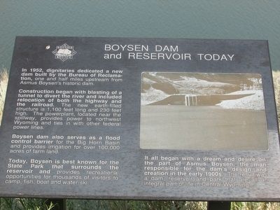 Boysen Dam and Reservoir Today Marker image. Click for full size.