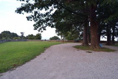 Markers at the East End of Fort Williams. Click for full size. Markers at the East End of Fort Williams image. Click for full size.