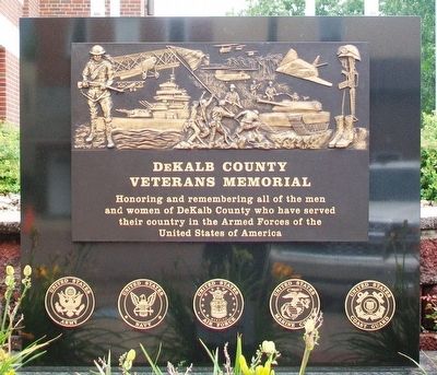 DeKalb County Veterans Memorial. Click for full size. DeKalb County Veterans Memorial image. Click for full size.