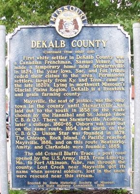 DeKalb County Marker (Side B) image. Click for full size.