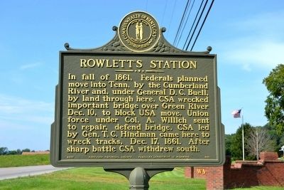 Rowlett's Station Marker. Click for full size. Rowlett's Station Marker image. Click for full size.
