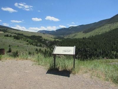 Marker in Bighorn National Forest image. Click for full size.