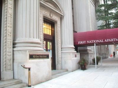 The First National Bank Building and Marker image. Click for full size.