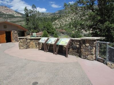 Markers in Bighorn National Forest image. Click for full size.