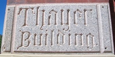 Thayer Building Cornerstone image. Click for full size.