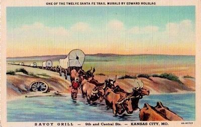 <i> One of the Twelve Santa Fe Murals by Edward Holslag</i> image. Click for full size.