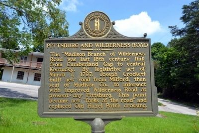 Pittsburg and Wilderness Road Marker image. Click for full size.