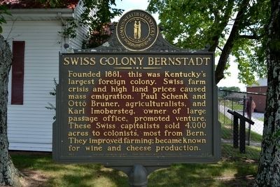 Swiss Colony Bernstadt Marker. Click for full size. Swiss Colony Bernstadt Marker image. Click for full size.