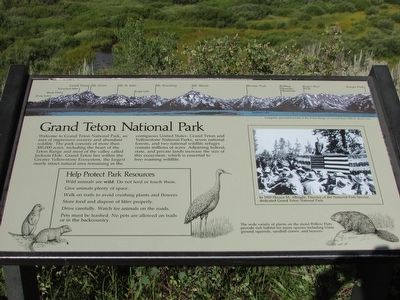Grand Teton National Park Marker. Click for full size. Grand Teton National Park Marker image. Click for full size.