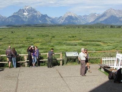 Marker at Jackson Lake Lodge. Click for full size. Marker at Jackson Lake Lodge image. Click for full size.