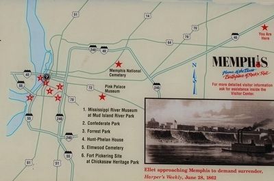Memphis's Civil War Sites Marker Map image. Click for full size.