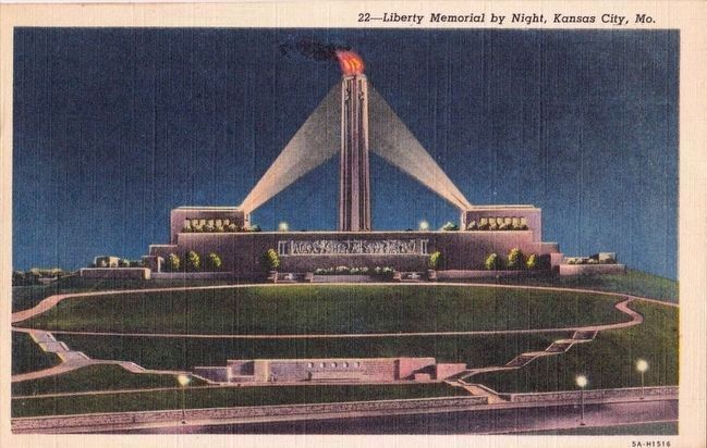 <i>Liberty Memorial, by Night, Kansas City, Mo.</i>. Click for full size. <i>Liberty Memorial, by Night, Kansas City, Mo.</i> image. Click for full size.