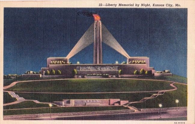 <i>Liberty Memorial, by Night, Kansas City, Mo.</i> image. Click for full size.